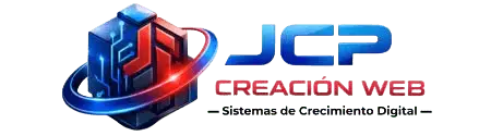Logo JCP Creación Web, agencia especializada en sistemas de crecimiento digital, diseño web profesional, SEO y automatización empresarial