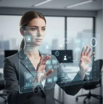 Asistentes virtuales IA que trabajan 24/7 gestionando clientes y operaciones empresariales