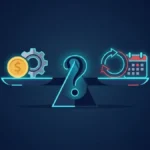 Ilustración de balance entre el costo de implementación y el costo de mantenimiento mensual de un agente de IA
